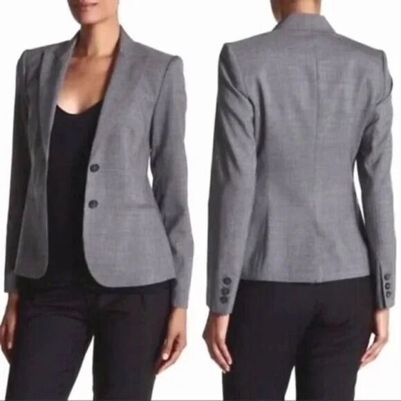 Theory Nichelle Wool Blazer Gray - Picture 6 of 10